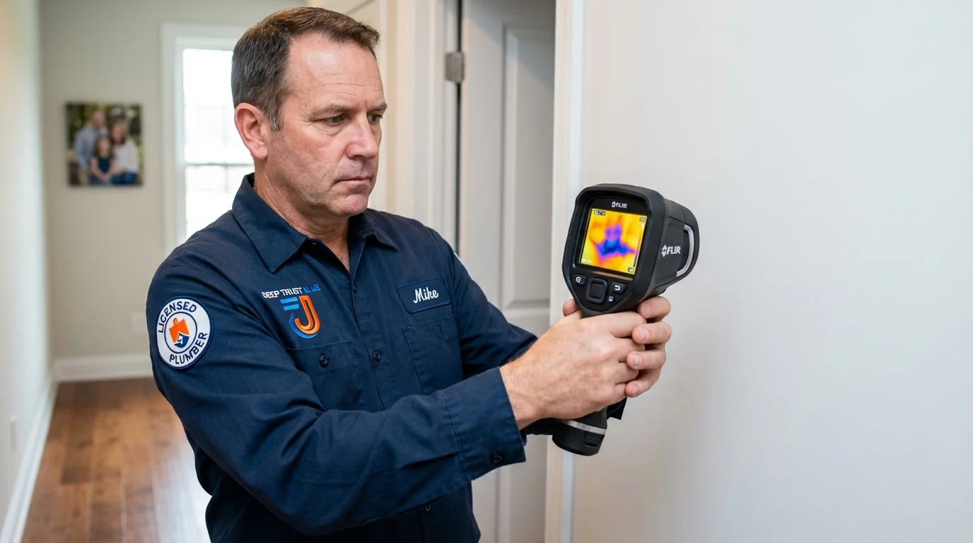 Thermal imaging leak detection by Johns Plumbing LLC in Bonner Springs